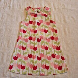 Gymboree girls size 5 tulip designed dress, sleeveless ties in the back, VGUC